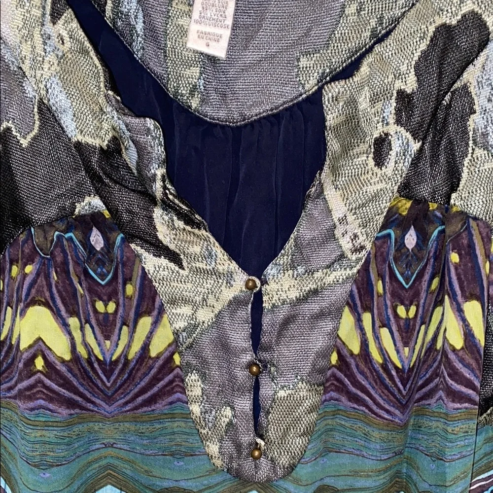 Diane Von Furstenberg Multicolor Patterned Silk Tunic Women's Dress - Picture 6 of 8